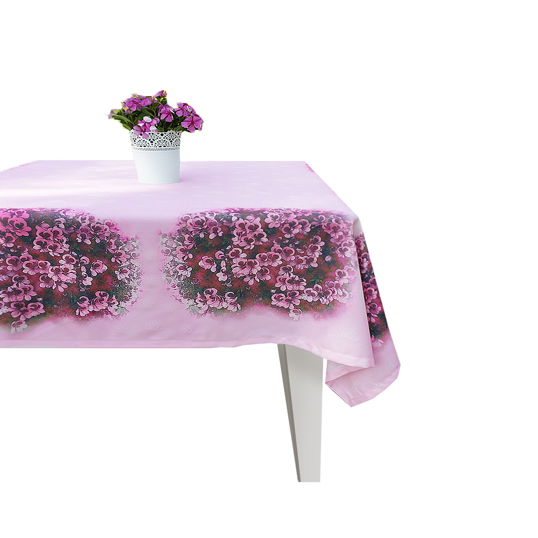 Pink Flowers Tablecloth